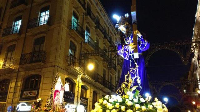 Una de las procesiones de Semana Santa en Alcoy.