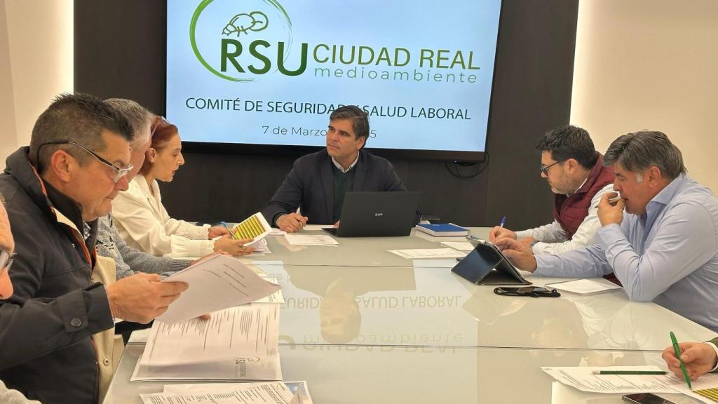 Un momento de la reunión del Comité de Seguridad y Salud Laboral de Consorcio RSU de Ciudad Real.
