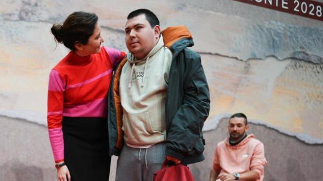 Ayuso durante la presentación de la  Estrategia Madrileña de Atención a Personas con Discapacidad Horizonte 2028.