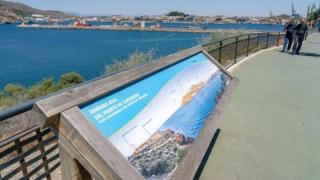 Un tramo del sendero azul del puerto de Cartagena.
