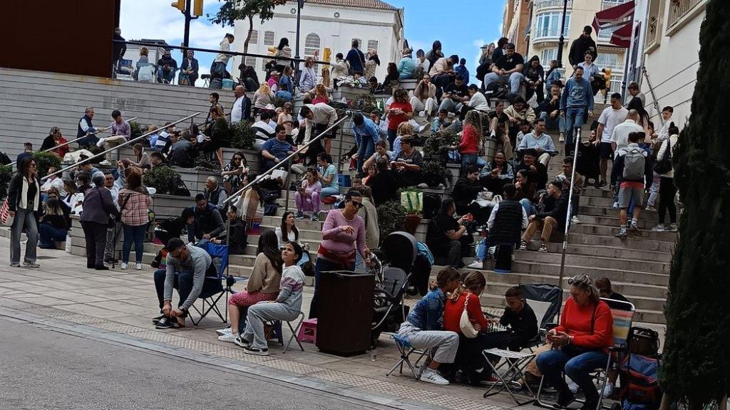 Así estaba sobre las dos de la tarde la Tribuna de los Pobres.