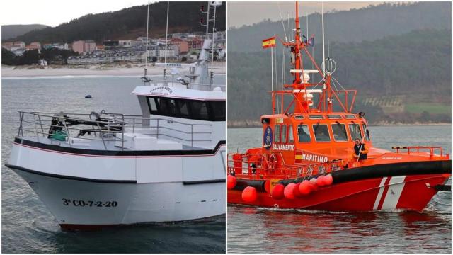 Pesquero a la deriva en Camariñas (A Coruña)