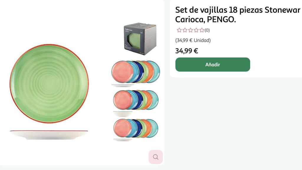 Set de vajillas 18 piezas Stonewar Carioca.