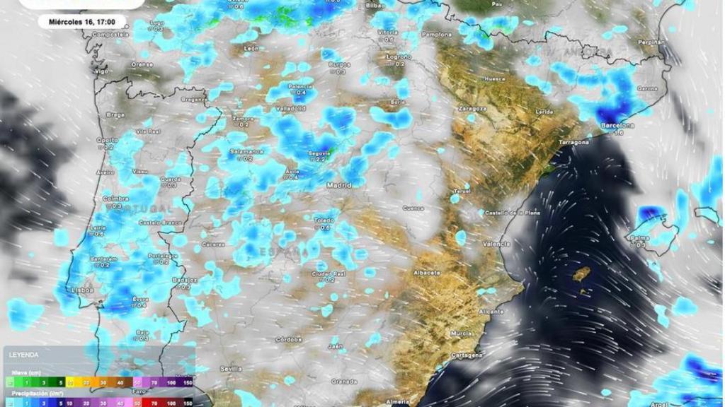 Previsión para el Miércoles Santo en Castilla y León a las 17.00 horas
