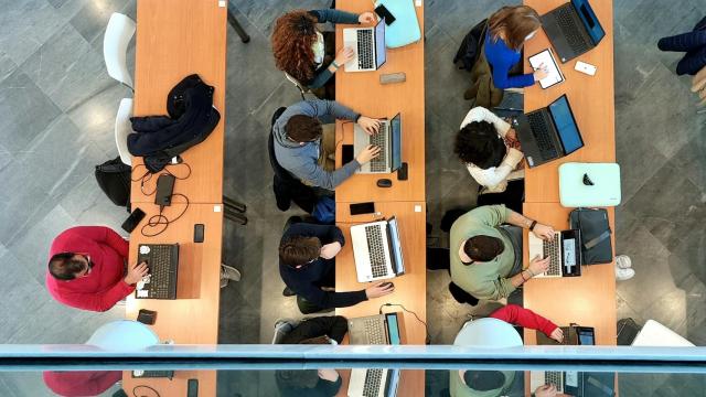 Estudiantes, durante una clase.