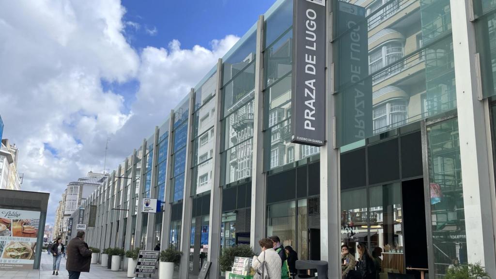 El mercado de la plaza de Lugo en la actualidad, que conserva el nombre de Eusebio da Guarda.