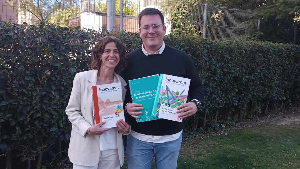 Virginia del Campo, responsable de Innovamat en Madrid, y Oriol Plans, 'country manager' de la empresa.