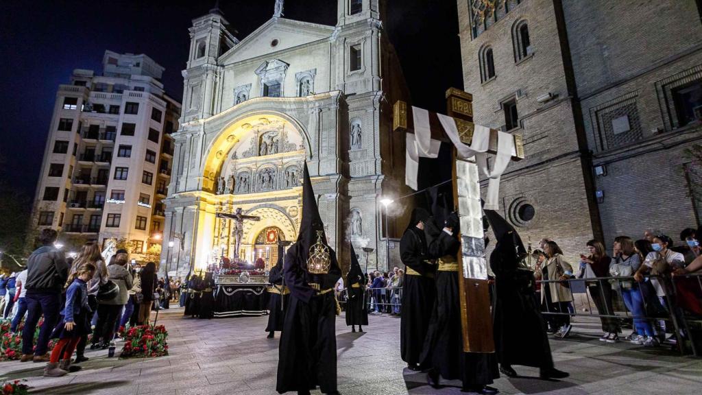 Una procesión de Semana Santa en Zaragoza, en una imagen de archivo.