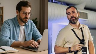 Montaje con un autónomo y Carlos Gil, asesor fiscal