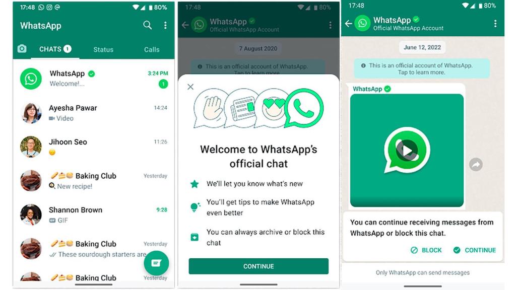El chat oficial de WhatsApp