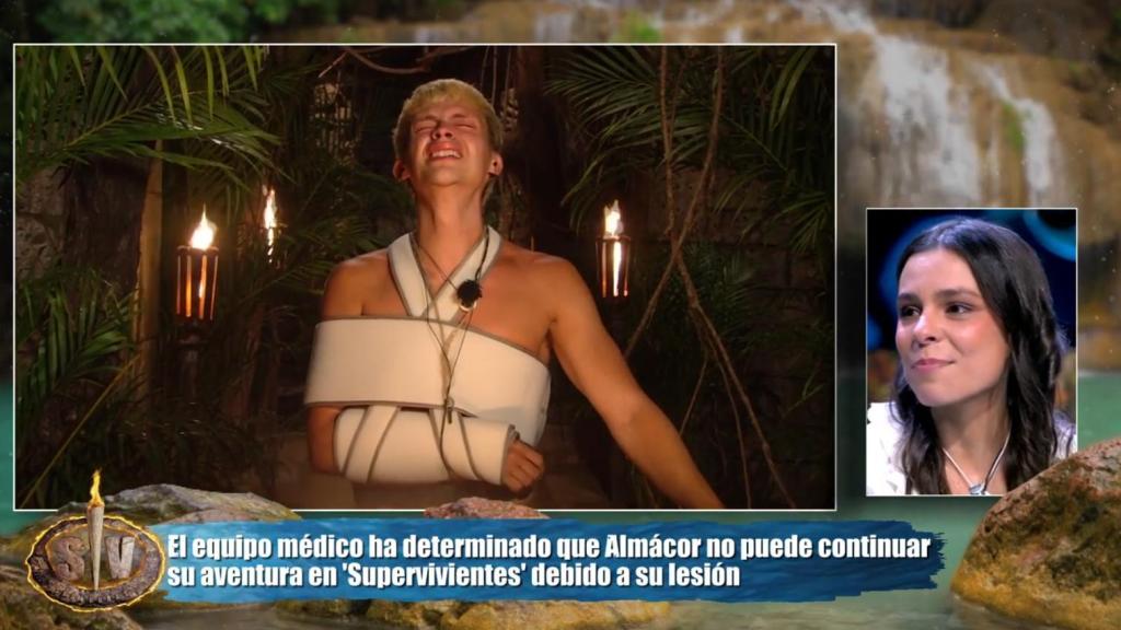Almácor se derrumba al conocer que no podrá continuar en 'Supervivientes'.