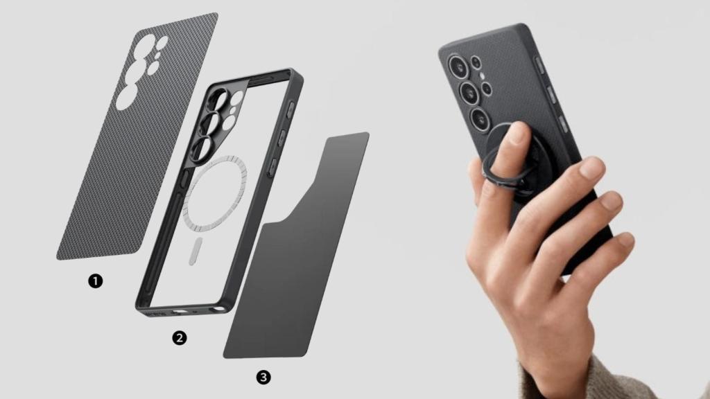 Construcción de la funda con tres nuevos botones para Samsung