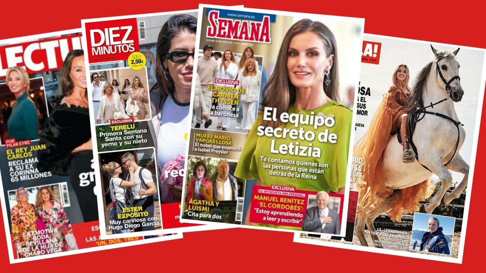 Portadas de las revistas del corazón.