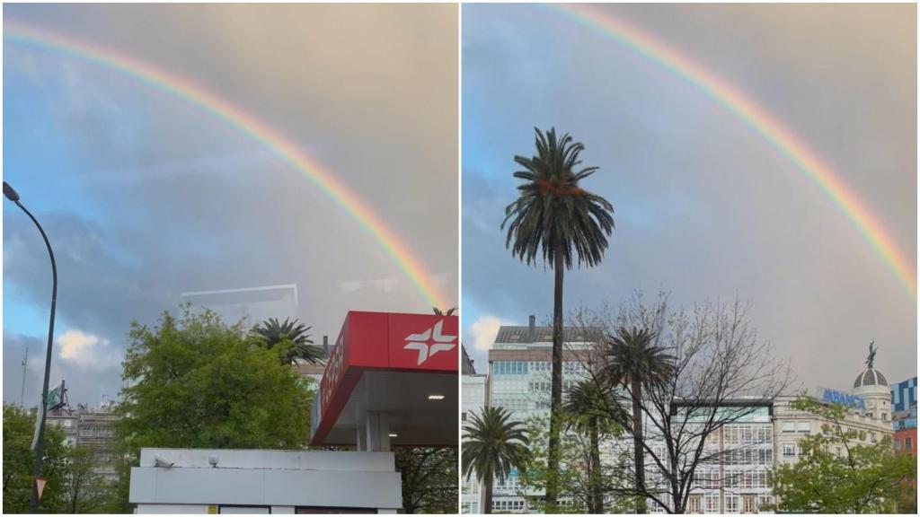 A Coruña disfruta del arco iris y una tregua de lluvias antes de la llegada de nuevas borrascas