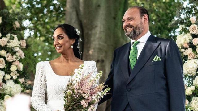 Triana Jiménez Vega junto a su flamante esposo, Juan Silva de los Reyes, en una imagen de sus redes sociales.