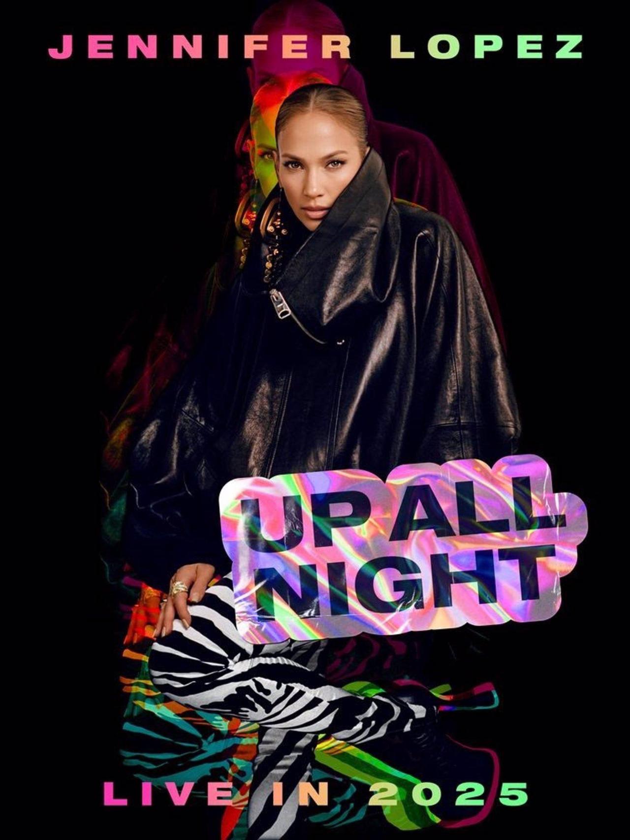 Cartel de la gira Up All Night de Jennifer Lopez