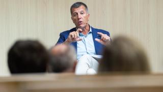 Ángel Nigorra, director general de Bizum, durante un foro en 2023.