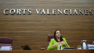 La presidenta de Les Corts Valencianas, Llanos Massó, durante un debate de política general. Europa Press / Rober Solsona