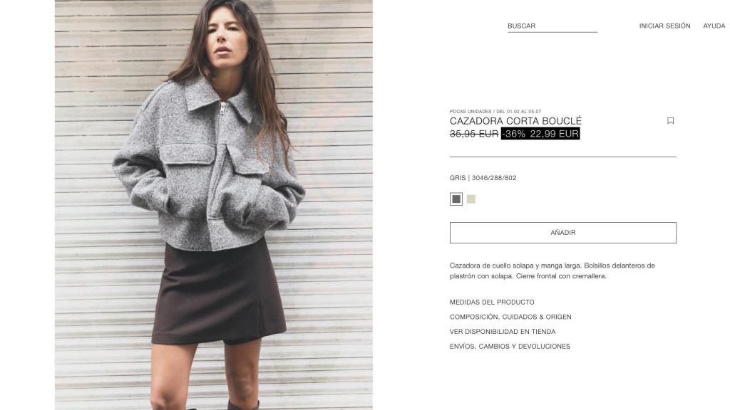 Cazadora corta. Ref. 3046/288/802