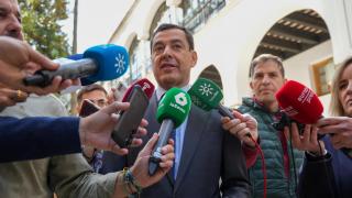 El presidente de la Junta, Juanma Moreno, la pasada semana en el Parlamento de Andalucía.