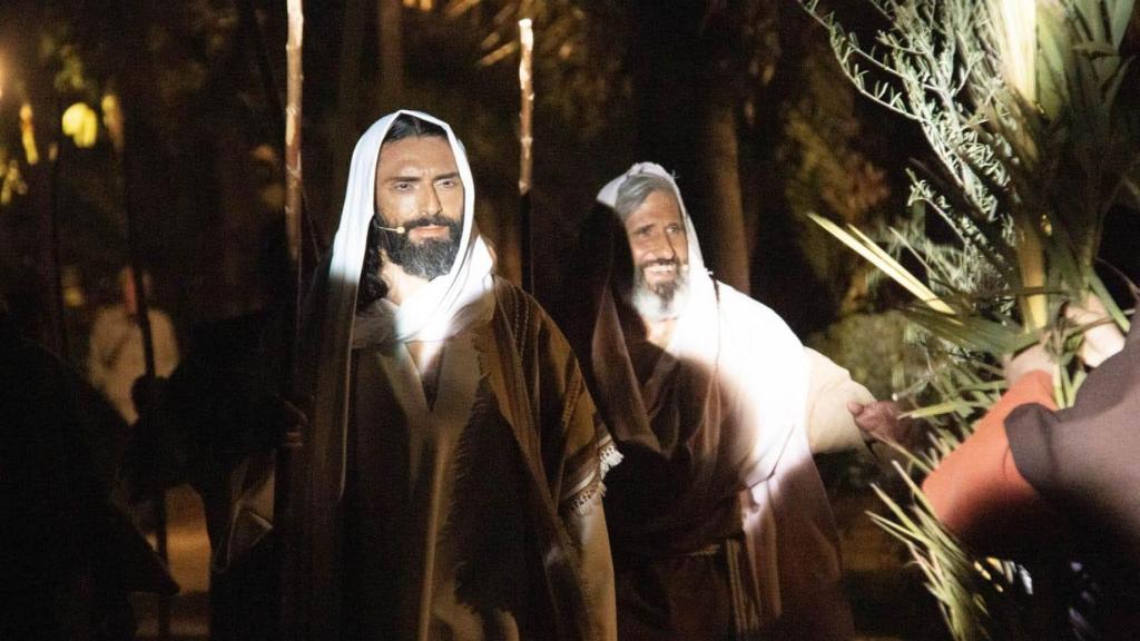 Juan Sánchez durante una de las representaciones de 'La Pasión' en Elche.