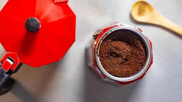 Una cafetera italiana.