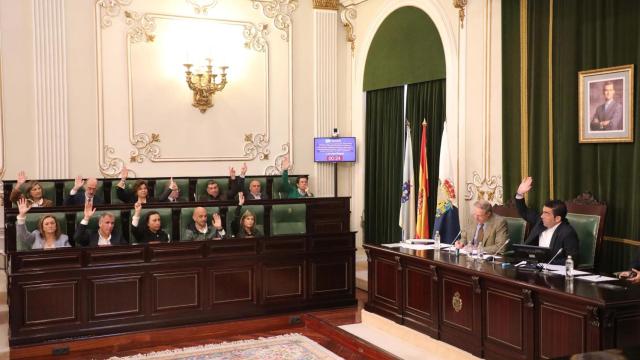 Imagen del pleno extraordinario de la Diputación de Pontevedra.