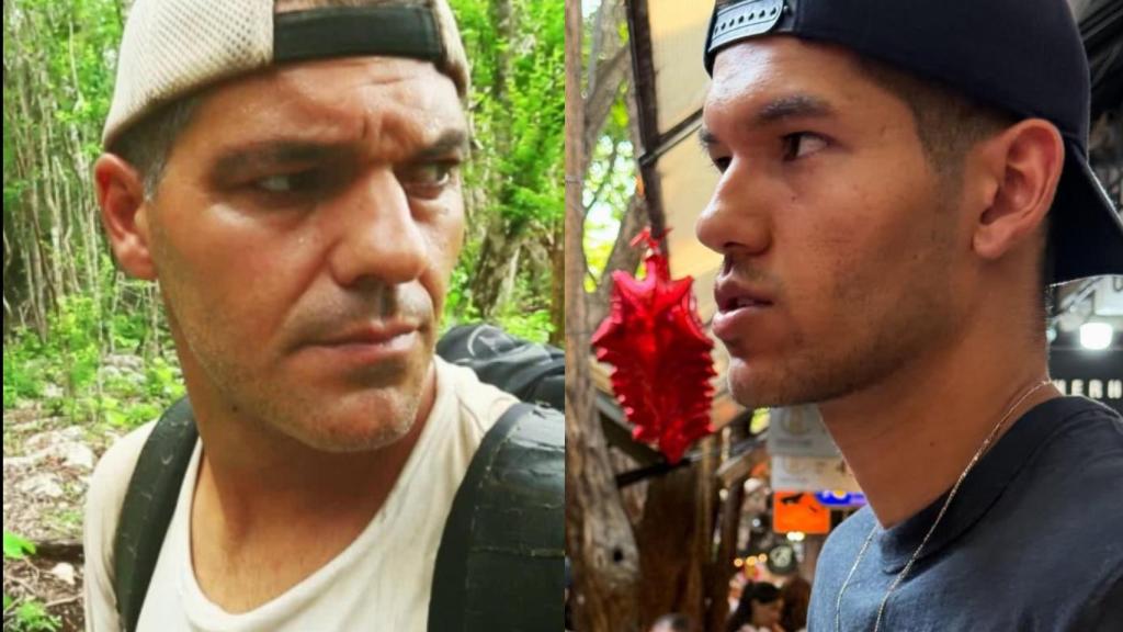 Frank Cuesta, a la izquierda, y su hijo Zape, a la derecha