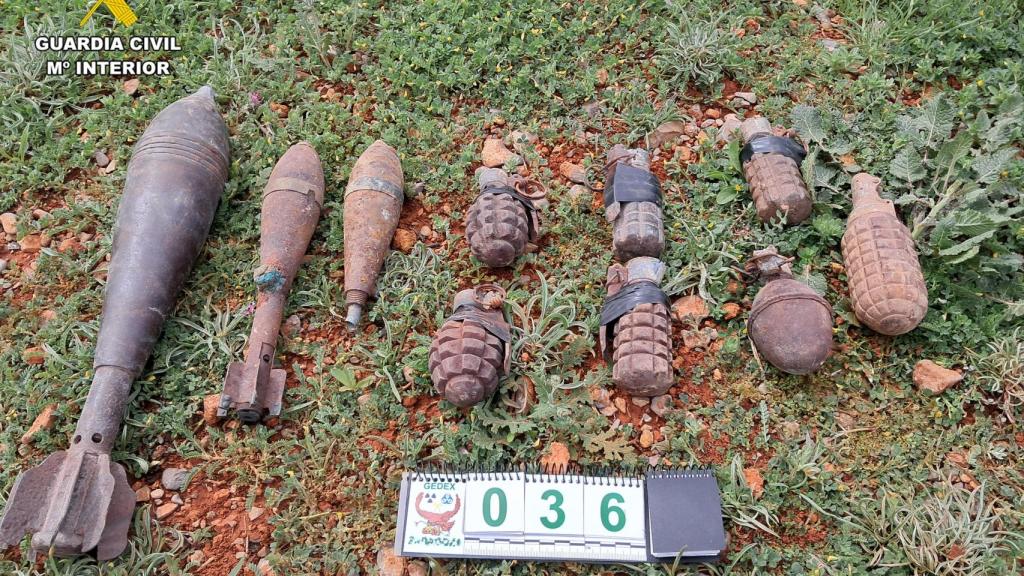 Los 10 artefactos explosivos encontrados en Sarrión