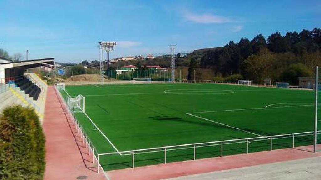 Campo de fútbol municipal de Vilaboa, en Culleredo.