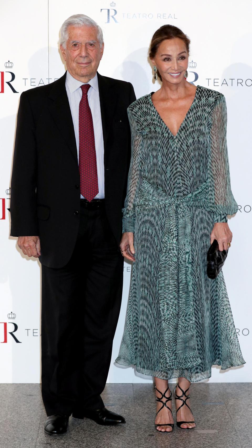 Mario Vargas Llosa e Isabel Preysler, en el Teatro Real de Madrid, en 2019.