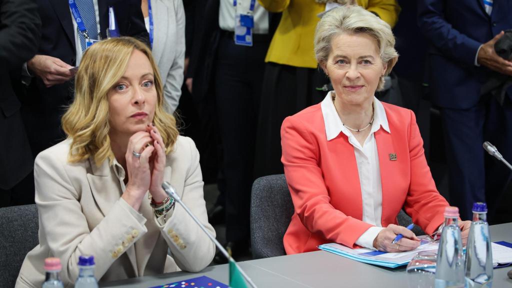 La primera ministra italiana, Giorgia Meloni, y la presidenta de la Comisión Europea, Ursula von der Leyen
