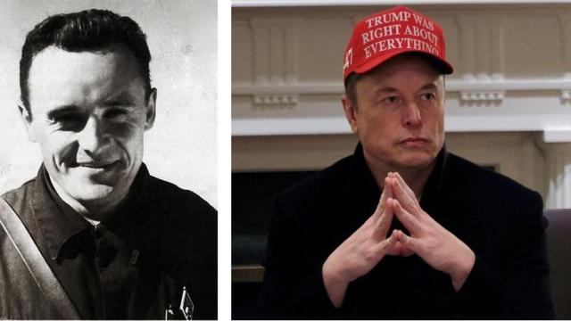 Sergei Korolev, el padre del programa espacial soviético, y Elon Musk.