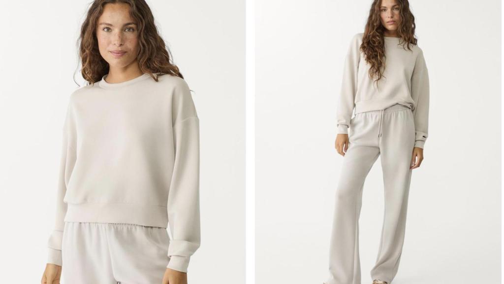 Sudadera modal tacto suave.