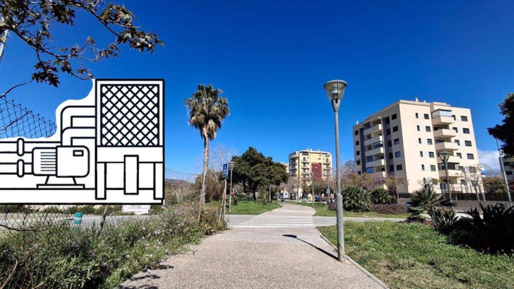 Simulación de la vista de parte de la desaladora desde el paseo peatonal.