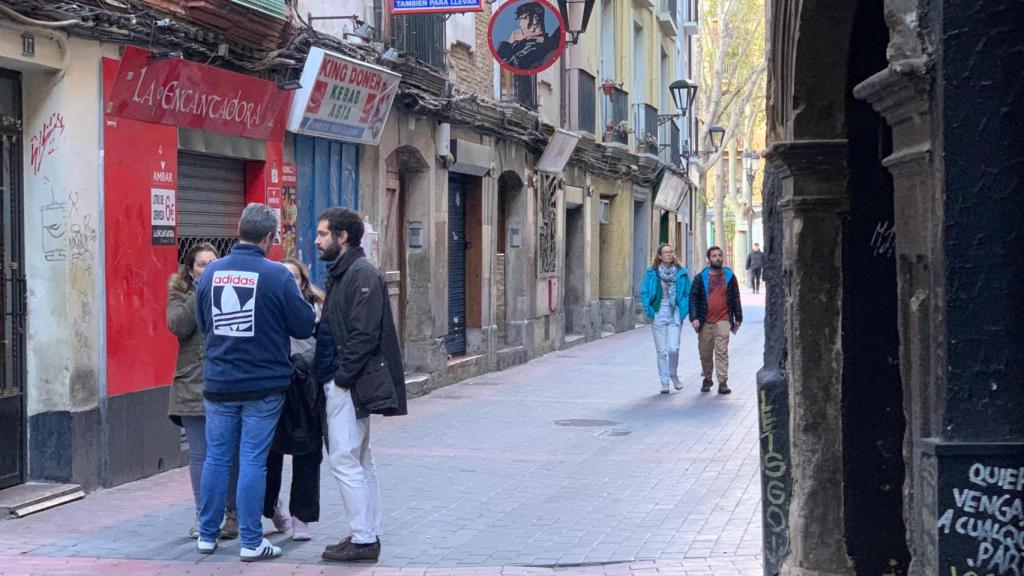 La calle del Temple, en Zaragoza, donde está ubicado el kebab que ha sido sancionado.