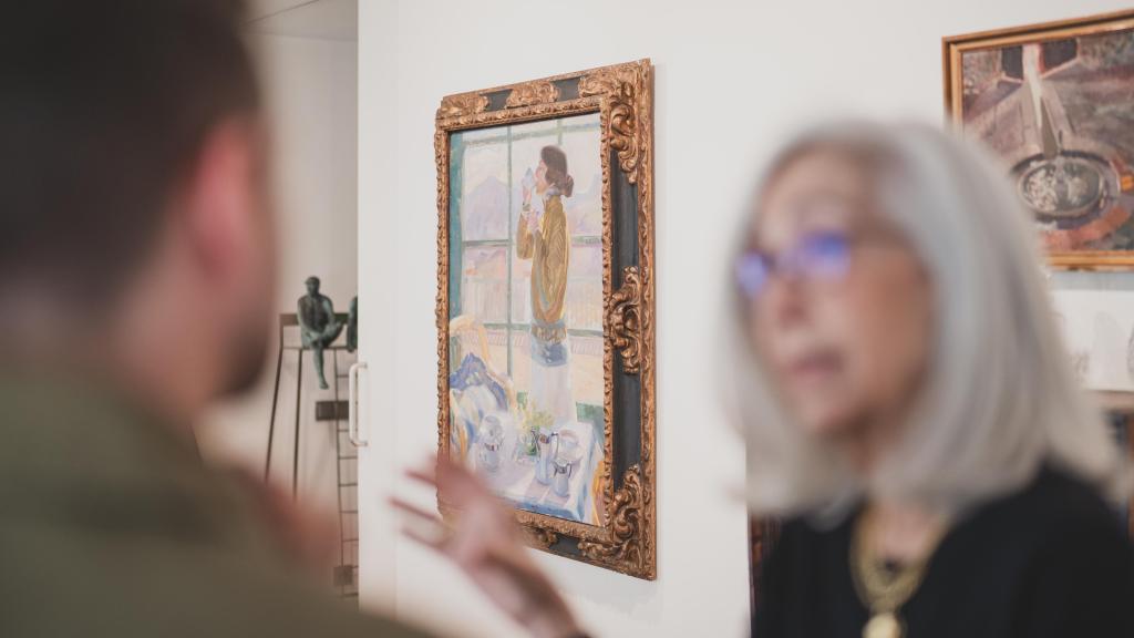 El cuadro pintado por el abuelo de Blanca Sorolla, Francisco Pons Arnau, en el que aparece retratada su abuela Mariana.