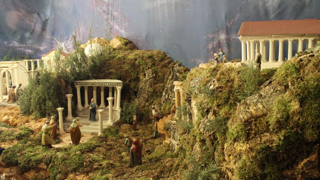 Detalle de la predicación de san Pablo en Grecia, perteneciente a la Pasión de 2025.