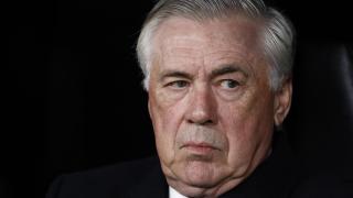 Carlo Ancelotti, en el banquillo.