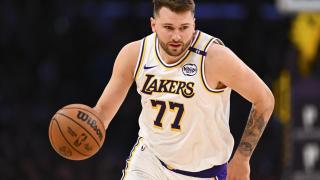Luka Doncic, durante un partido con Los Ángeles Lakers