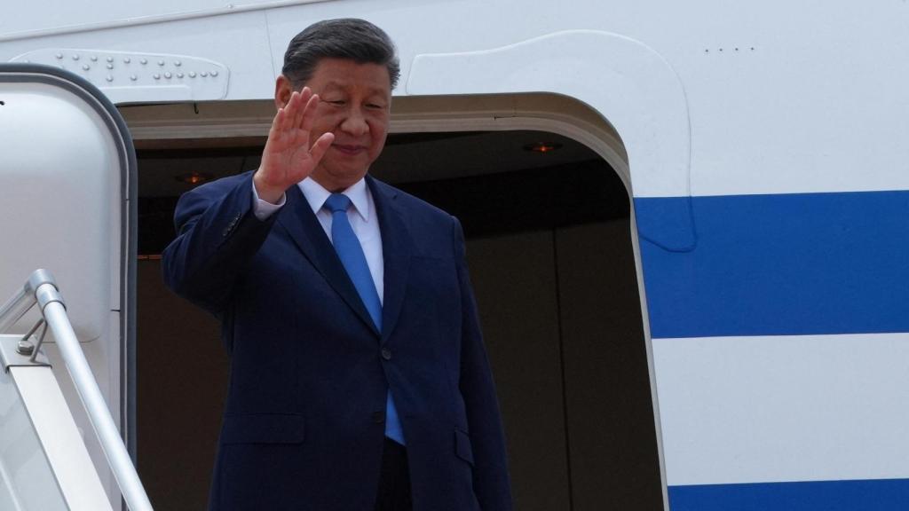 El presidente chino, Xi Jinping, este jueves a su llegada a Camboya.