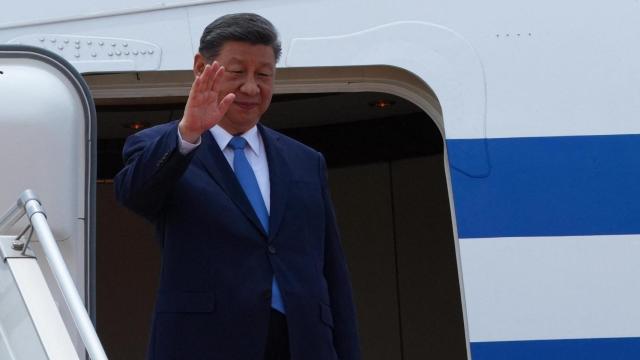 El presidente chino, Xi Jinping, este jueves a su llegada a Camboya.
