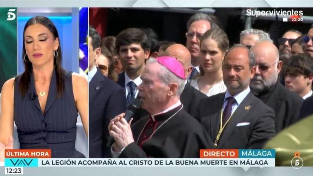 Irene Urdangarin y su pareja, Juan Urquijo, en la Semana Santa de Málaga.