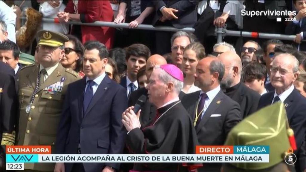 Irene Urdangarin y Juan Urquijo, en la Semana Santa de Málaga 2025.