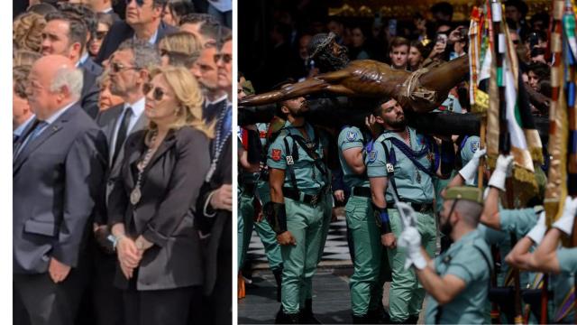 Un montaje con imagen de Banderas y del traslado.