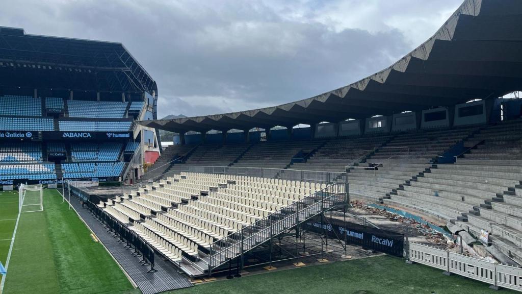 Así es la grada supletoria instalada por el Celta en Balaídos