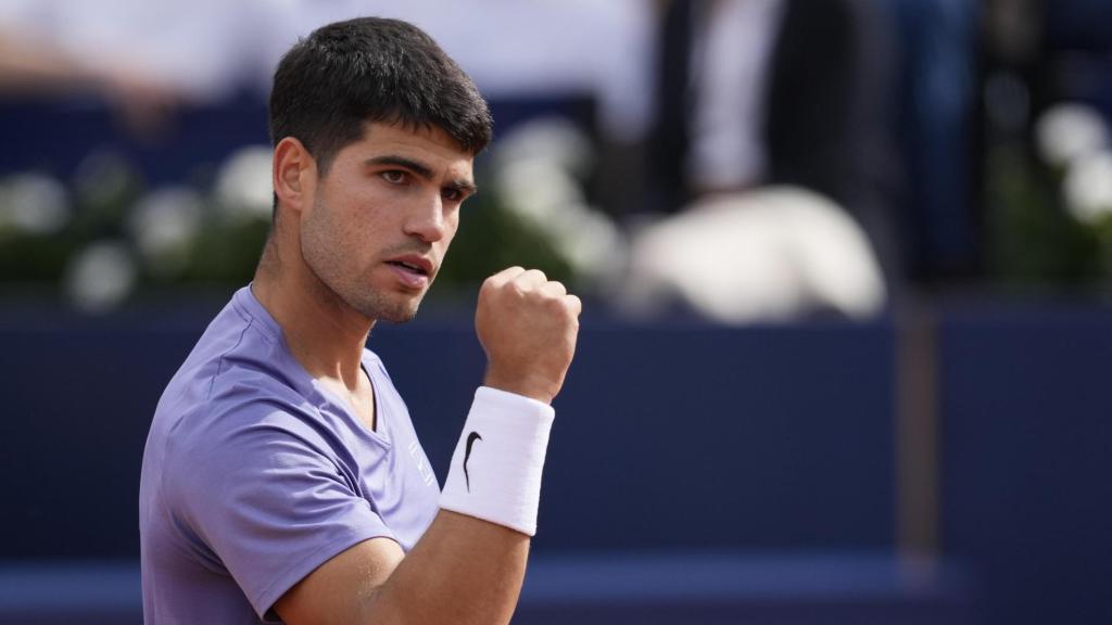 Carlos Alcaraz, durante el Condé de Godó.