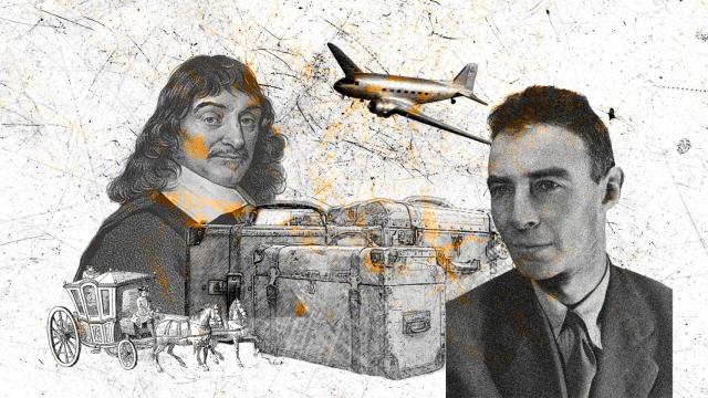 René Descartes y Robert Oppenheimer. Montaje: Rubén Vique