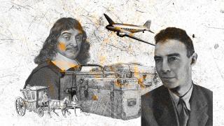 René Descartes y Robert Oppenheimer. Montaje: Rubén Vique
