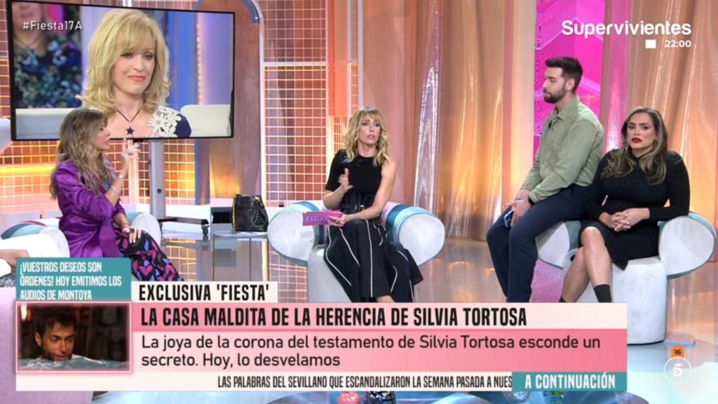 Marisa Martín-Blázquez, Emma García, Jaime Rodríguez y Amor Romeira en 'Fiesta'.